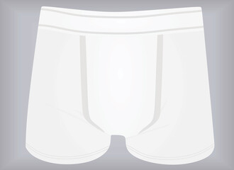 Men white underwear. front  side. vector illustration