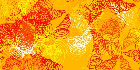 Light orange vector template with curves.