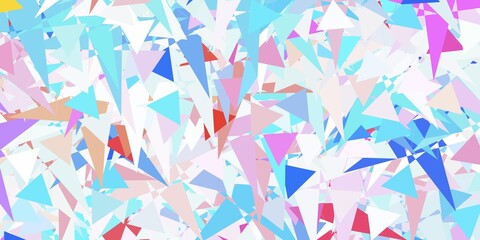 Light Multicolor vector template with triangle shapes.