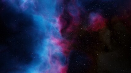 colorful nebula, science fiction wallpaper 3d illustration