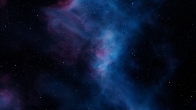 colorful nebula, science fiction wallpaper 3d illustration © ANDREI