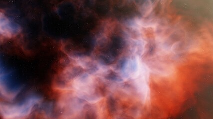 colorful nebula, science fiction wallpaper 3d illustration