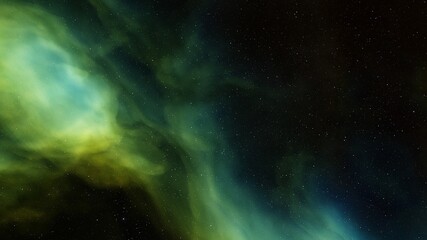 colorful nebula, science fiction wallpaper 3d illustration
