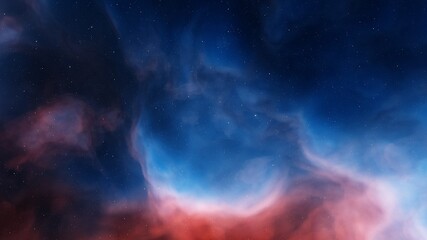 colorful nebula, science fiction wallpaper 3d illustration