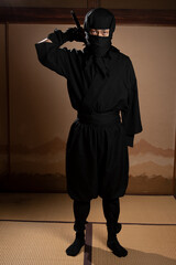 Everyone loves them! Japanese ninja materials in a Japanese traditional room © kapinon
