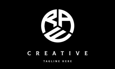 RAE circle three letter logo vector