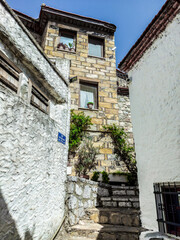 Fototapeta na wymiar Cosy city street of old town. Marmaris, Turkey