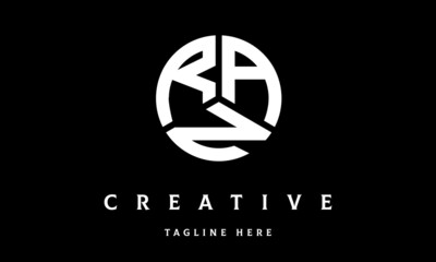 RAN circle three letter logo vector