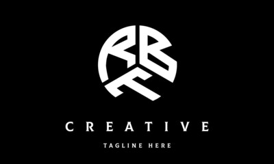 RBT circle three letter logo vector