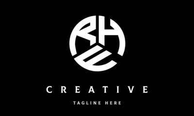 Fototapeta premium RHF circle three letter logo