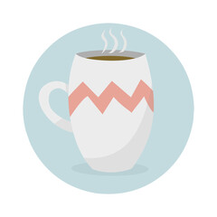 illustration coffee cup pastel color
