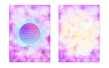 Neon Pattern. Soft Luminous Magazine. Blue Magic Background. Hip