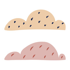Cute clouds boho. Element design nursery, banner, card