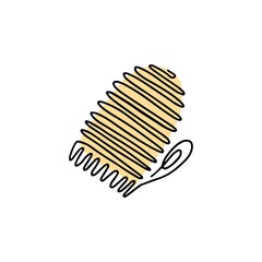 Winter color warm knitting clothes hand drawn element for creating textile designs, postcards, calendars, photo frames. 