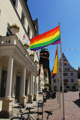 Markt Pirna, CSD, Christopher Street Day, LGBT, Regenbogenfahne