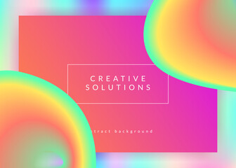 Fototapeta premium Landing page with liquid dynamic elements and fluid shapes.