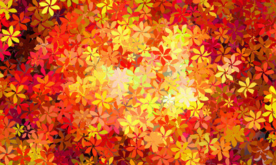 Obraz na płótnie Canvas many different autumn colored open flowers