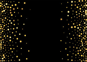 Golden Confetti Isolated Vector  Black