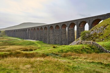 Ribblehead Viaduct on the Settle to Carlisle Railway in North Yorkshire, England
