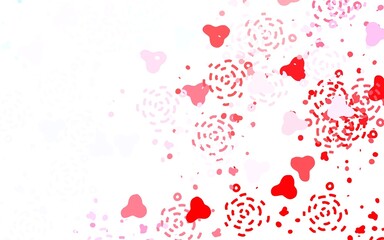 Light Blue, Red vector backdrop with memphis shapes.