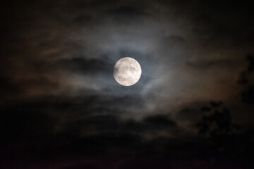 Naklejka na ściany i meble Lune nuageuse