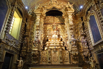 Fototapeta na wymiar Interior of Sao Francisco da Penitencia Church, Rio de Janeiro, Brazil