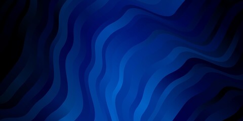Obraz premium Dark BLUE vector template with curved lines.