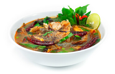 Spicy Smoked Fish Soup Sour And Spices Taste Thai Food