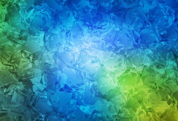 Light Blue, Green vector doodle pattern with roses, flowers.