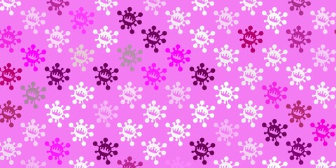 Light pink vector template with flu signs.