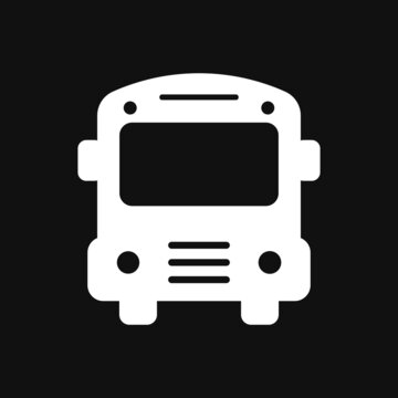 Bus icon on grey background