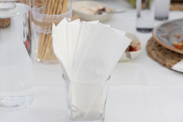 a decorated table in a restaurant