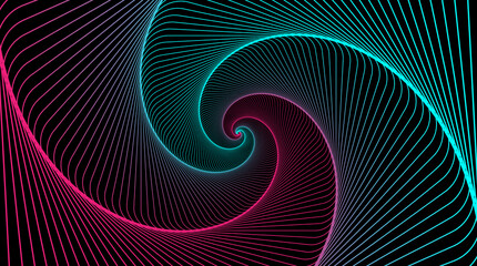 Hypnotic spiral. Swirl hypnotize spirals, vertigo geometric illusion and rotating stripes round pattern vector illustration