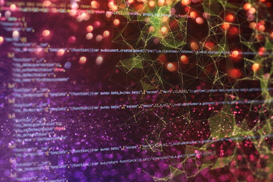 Server logs analysis. Closeup developing programming and coding technologies. Developer working on web sites codes in office.