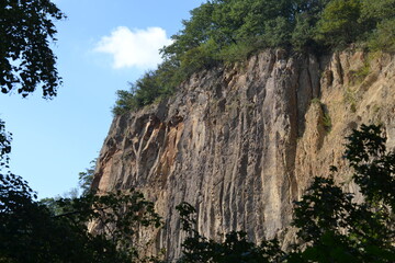 Basalt rock in the natural occurrence in Germany