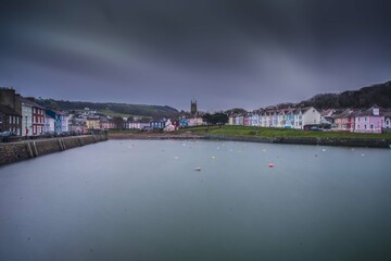 Naklejka premium Aberaeron Harbor West Wales UK
