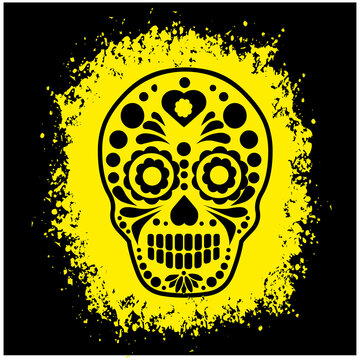 Holy Death, Day of the Dead, mexican sugar skull, grunge vintage design t shirts