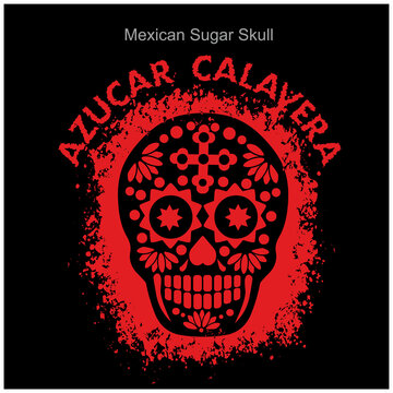 Holy Death, Day of the Dead, mexican sugar skull, grunge vintage design t shirts