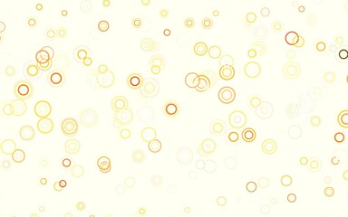 Light Orange vector pattern with spheres.