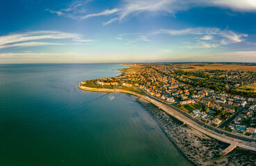 Aerial view of Westgate on Sea, Margate, Kent, UK