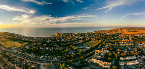 Aerial view of Westgate on Sea, Margate, Kent, UK