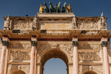 Fototapeta na wymiar Detail of the Triumphal Arc in Paris, France