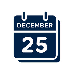 Calendar 25 icon logo template isolated on white background.
