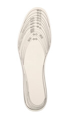 White insoles with lines for cutting isolated on white background