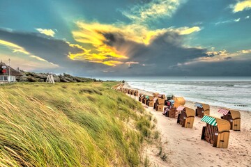 beach at sunset (North sea)