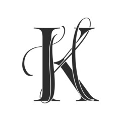 kh,hk, monogram logo. Calligraphic signature icon. Wedding Logo Monogram. modern monogram symbol. Couples logo for wedding