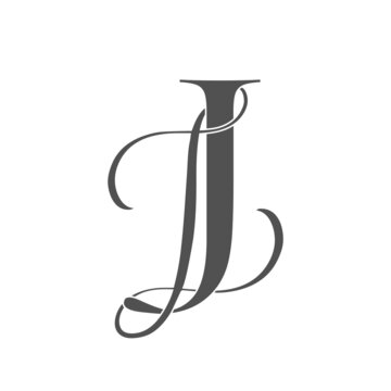 ji,ij, monogram logo. Calligraphic signature icon. Wedding Logo Monogram. modern monogram symbol. Couples logo for wedding
