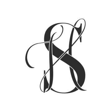 sh,hs, monogram logo. Calligraphic signature icon. Wedding Logo Monogram. modern monogram symbol. Couples logo for wedding