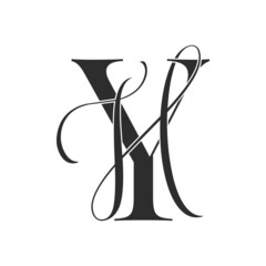 yh,hy, monogram logo. Calligraphic signature icon. Wedding Logo Monogram. modern monogram symbol. Couples logo for wedding