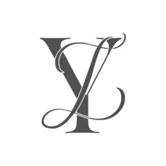 yi,iy, monogram logo. Calligraphic signature icon. Wedding Logo Monogram. modern monogram symbol. Couples logo for wedding